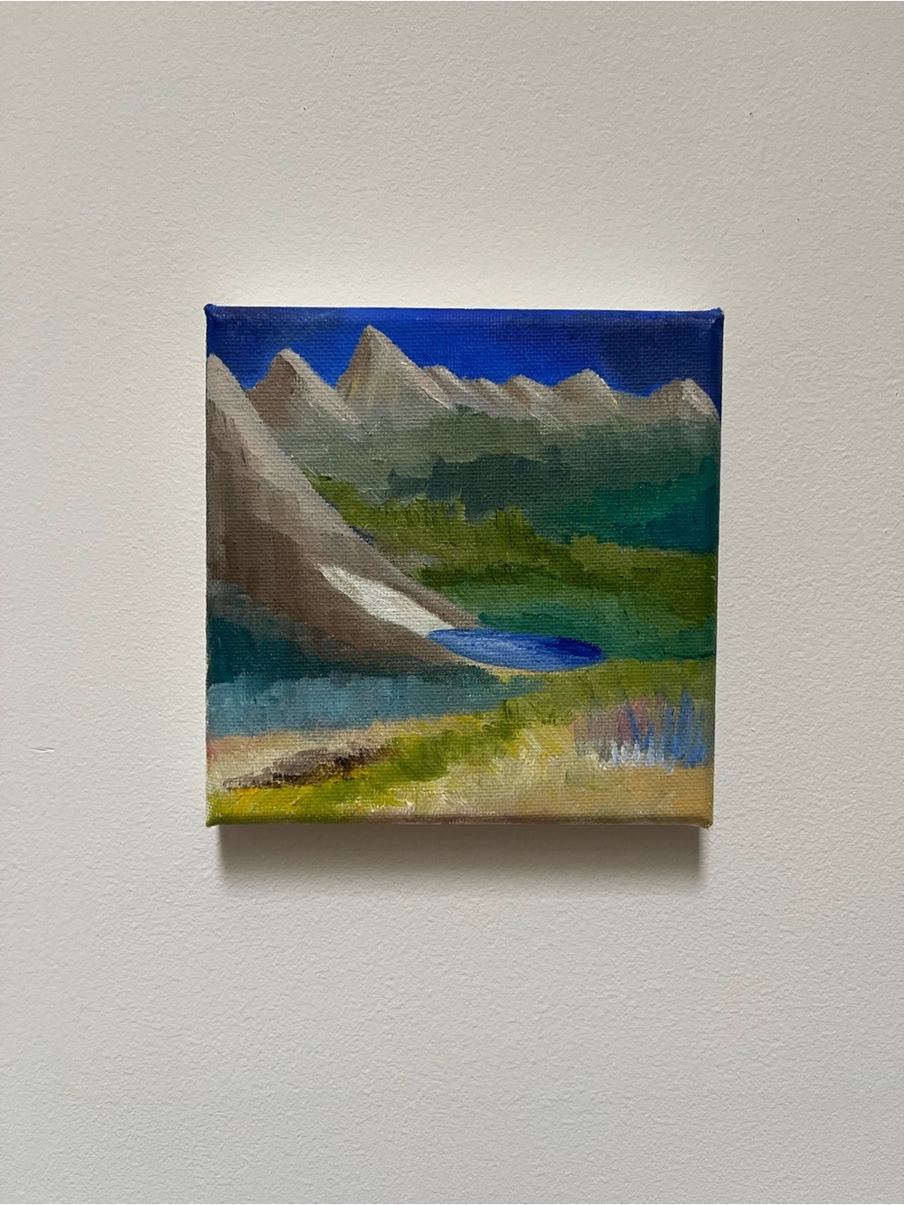 Oil on Canvas Landscape Mountain Painting